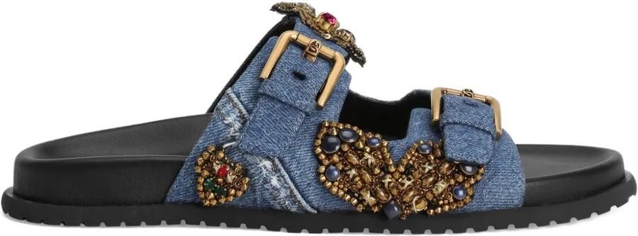 Dolce & Gabbana Sandalen verfraaid met kralen Blauw