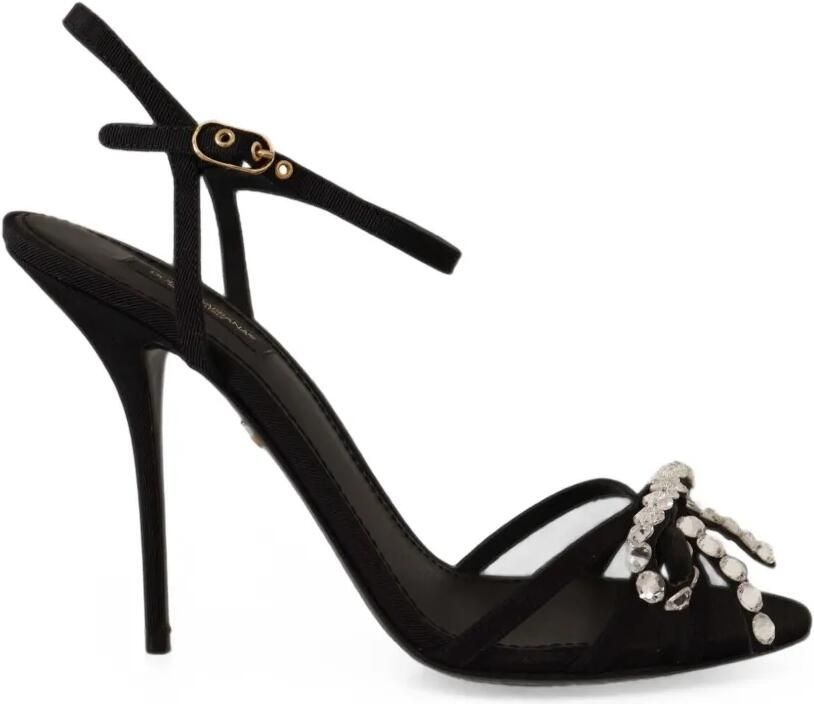 Dolce & Gabbana Sandalen verfraaid met kristal Zwart
