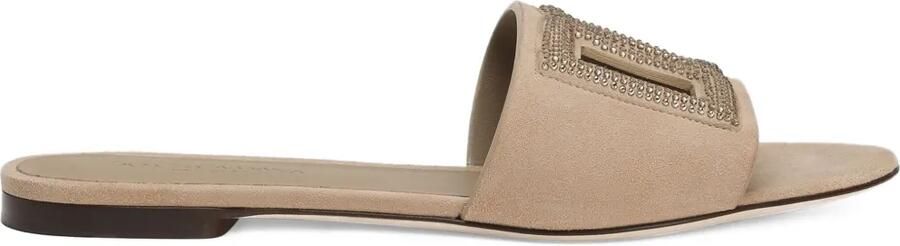 Dolce & Gabbana Sandalen verfraaid met kristallen Beige
