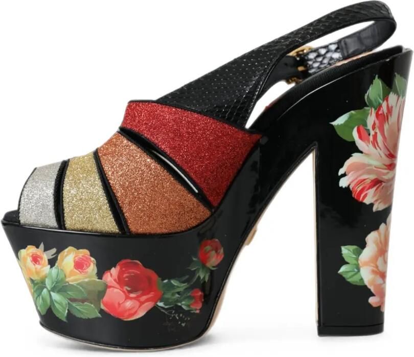 Dolce & Gabbana Sandalen verfraaid met kristallen en bloemen-print Rood - Foto 5