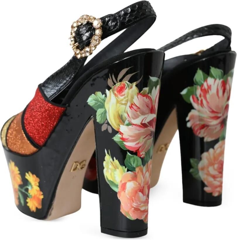Dolce & Gabbana Sandalen verfraaid met kristallen en bloemen-print Rood - Foto 3