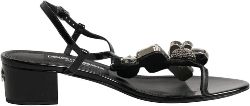 Dolce & Gabbana Sandalen verfraaid met kristallen Zwart