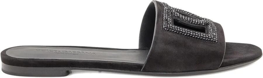 Dolce & Gabbana Sandalen verfraaid met logo Zwart