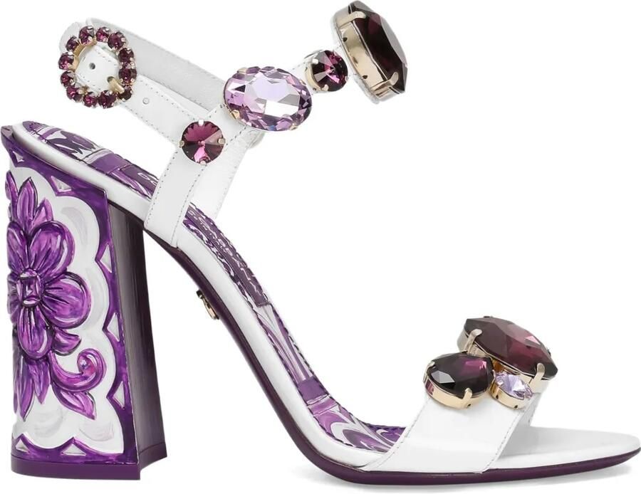 Dolce & Gabbana Sandalen verfraaid met stras Wit