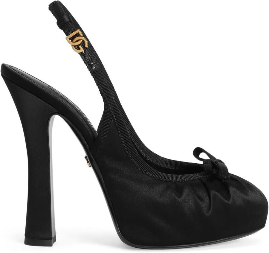 Dolce & Gabbana Satijnen pumps Zwart