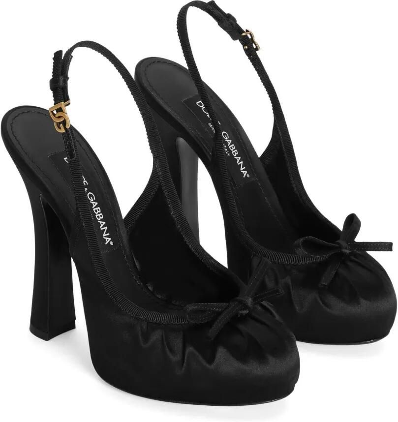 Dolce & Gabbana Satijnen pumps Zwart - Foto 2