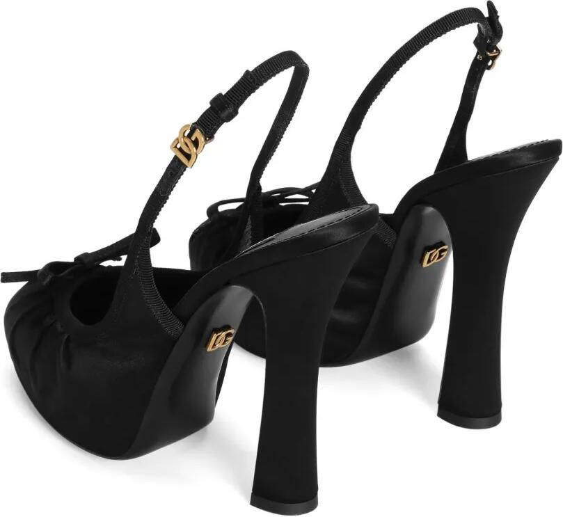 Dolce & Gabbana Satijnen pumps Zwart - Foto 4