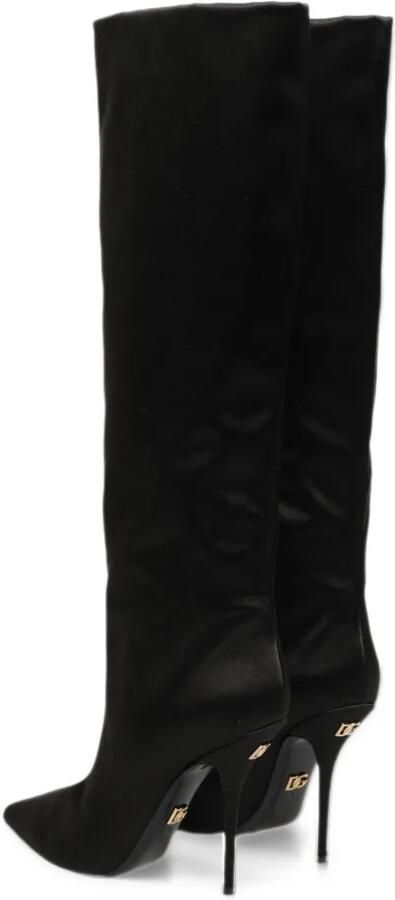Dolce & Gabbana satin knee-high boots Zwart - Foto 3
