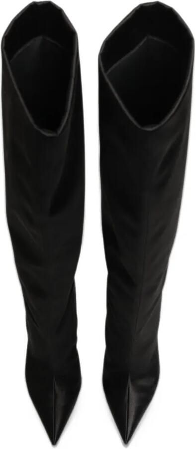 Dolce & Gabbana satin knee-high boots Zwart - Foto 4