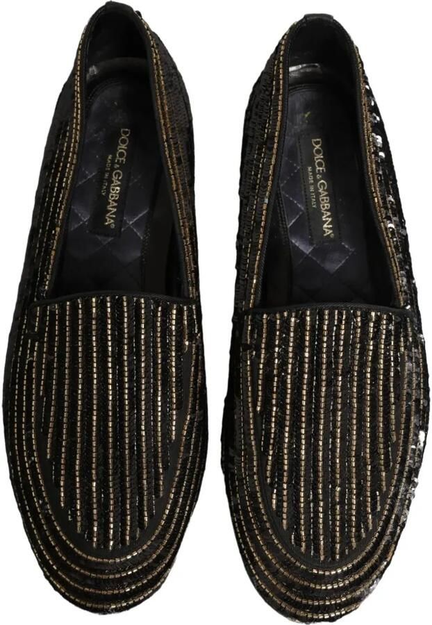Dolce & Gabbana sequin-embellished loafers Zwart - Foto 2