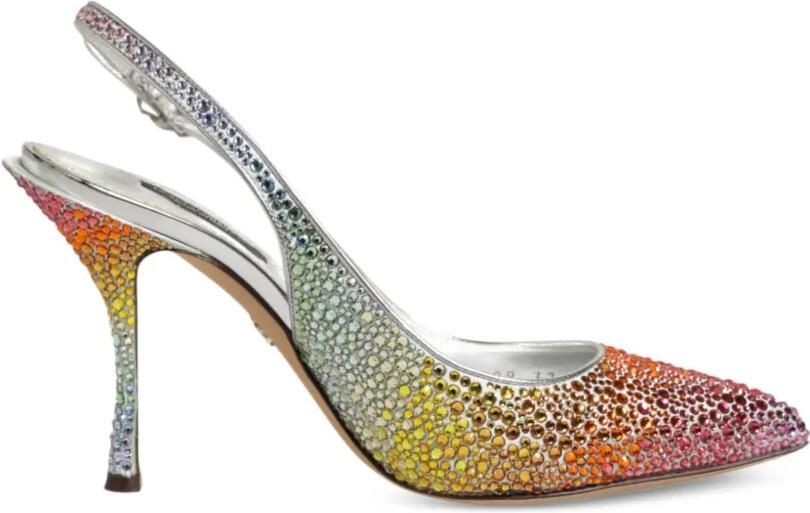 Dolce & Gabbana Slingback sandalen verfraaid met pailletten Oranje