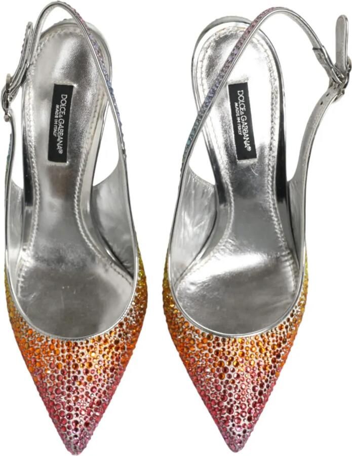 Dolce & Gabbana Slingback sandalen verfraaid met pailletten Oranje - Foto 3