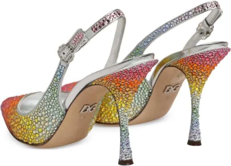 Dolce & Gabbana Slingback sandalen verfraaid met pailletten Oranje - Foto 4