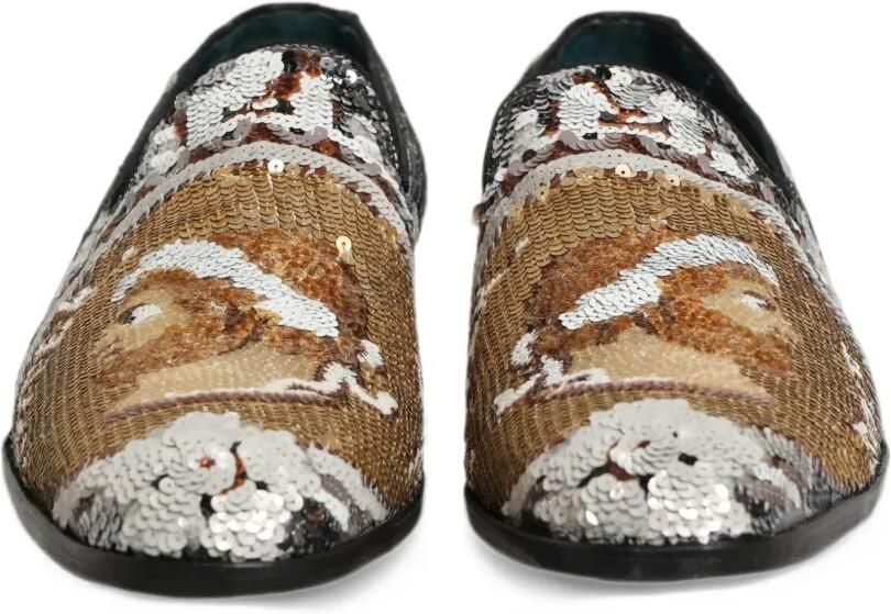 Dolce & Gabbana sequin-embellished slip-on loafers Wit - Foto 3