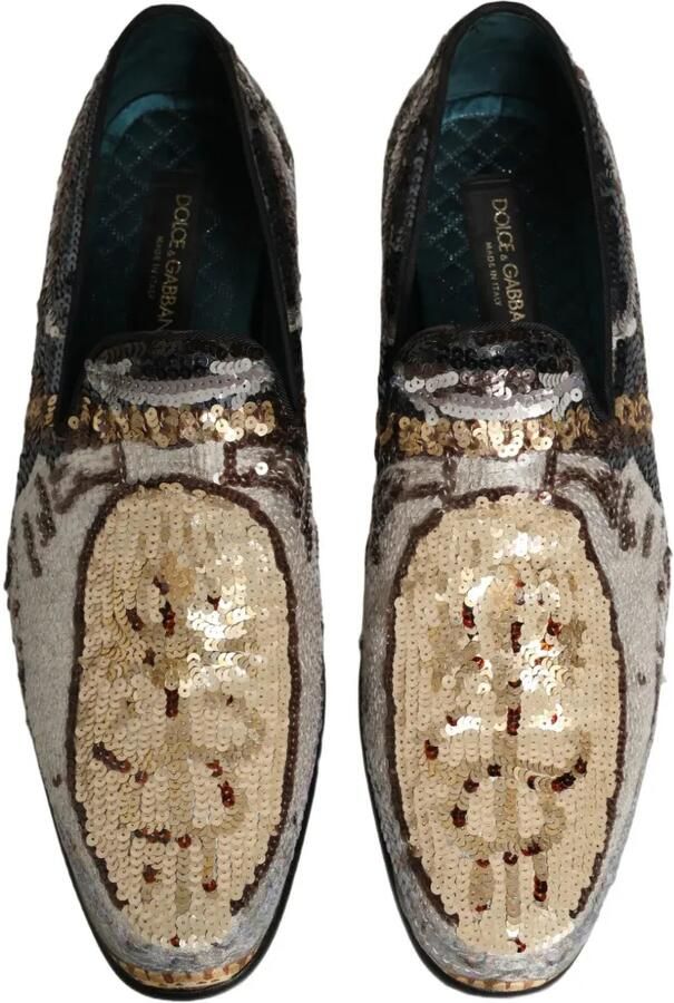 Dolce & Gabbana sequin-embroidered loafers Zilver - Foto 2