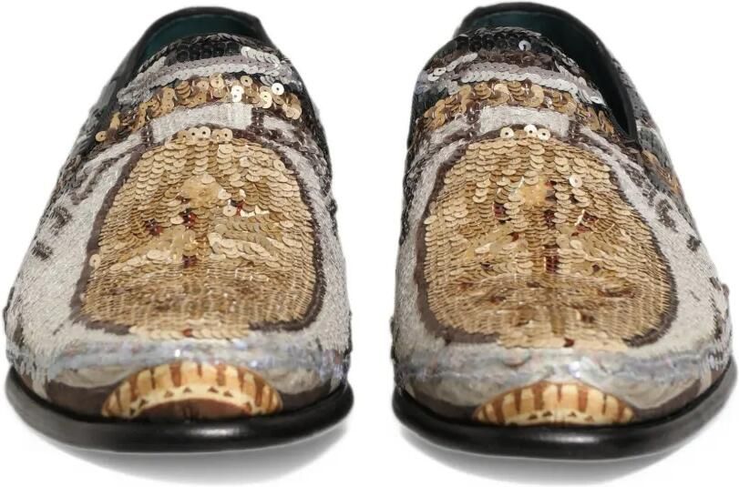 Dolce & Gabbana sequin-embroidered loafers Zilver - Foto 3
