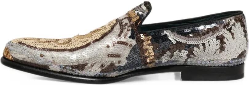 Dolce & Gabbana sequin-embroidered loafers Zilver - Foto 5