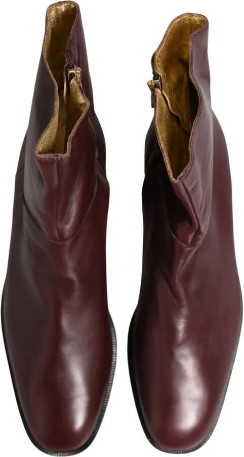 Dolce & Gabbana side-zip leather ankle boots Rood