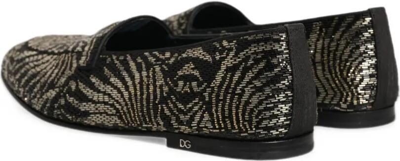 Dolce & Gabbana silver-embellished loafers Zwart - Foto 4