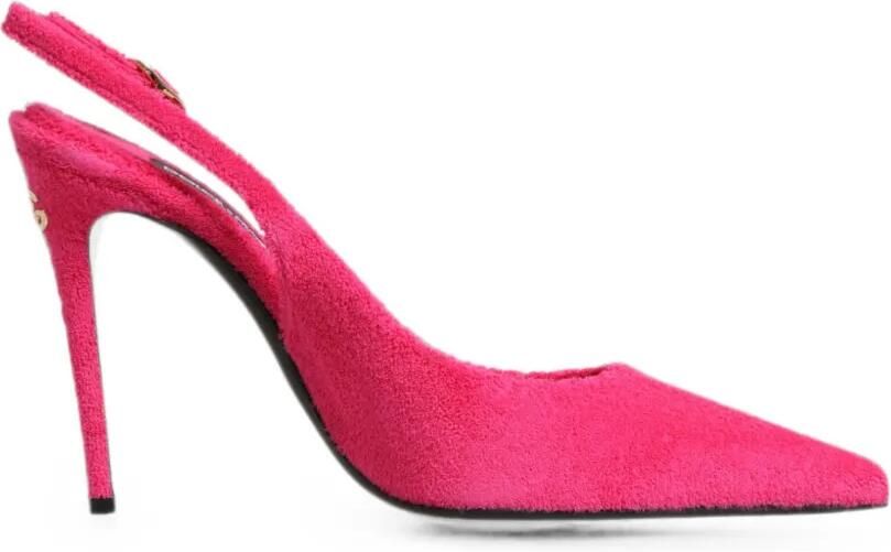 Dolce & Gabbana Slingback pumps met badstof-effect Roze