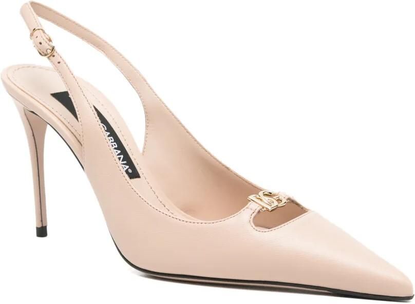 Dolce & Gabbana Slingback pumps met DG-logo Beige - Foto 3