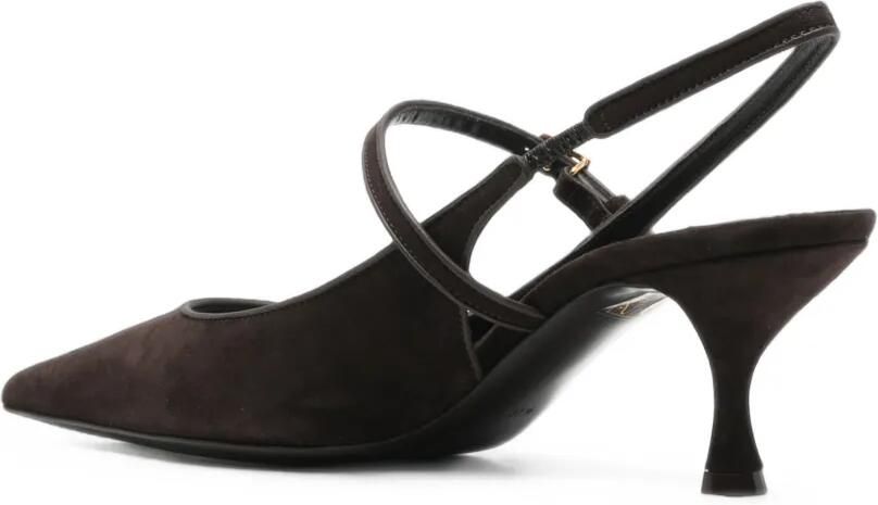 Dolce & Gabbana Slingback pumps met logoplakkaat Bruin - Foto 2