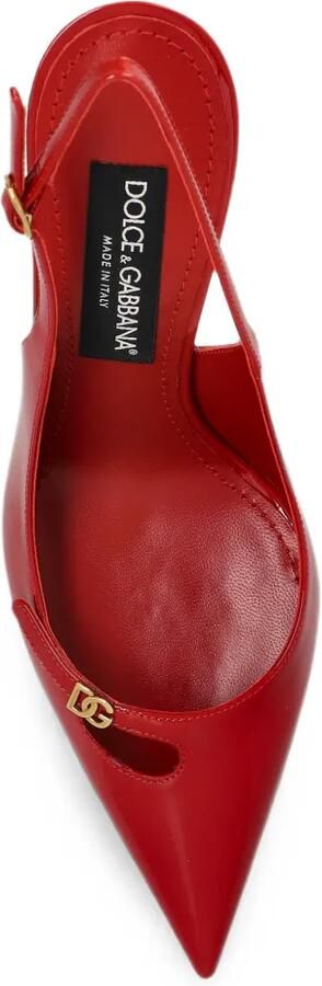 Dolce & Gabbana Slingback pumps met logoplakkaat Rood - Foto 5