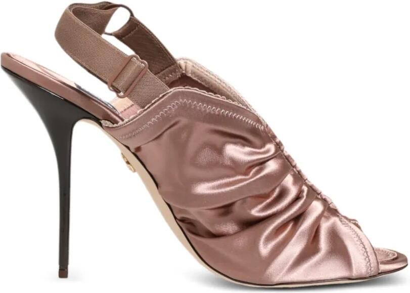 Dolce & Gabbana Slingback sandalen met ruches Roze