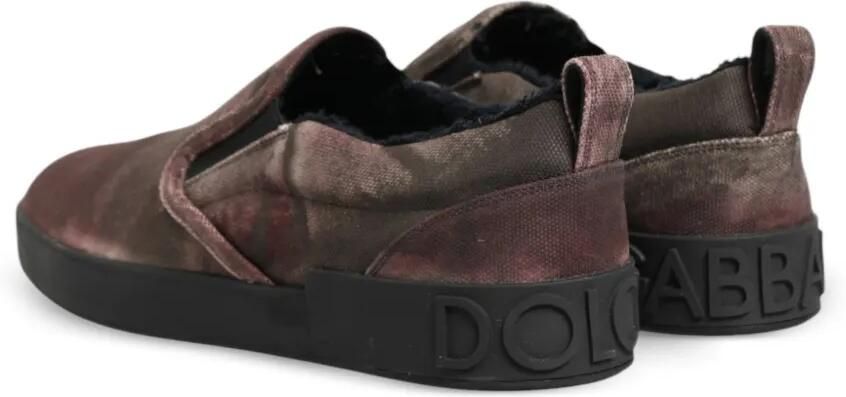 Dolce & Gabbana Slip-on sneakers met abstracte print Rood - Foto 4