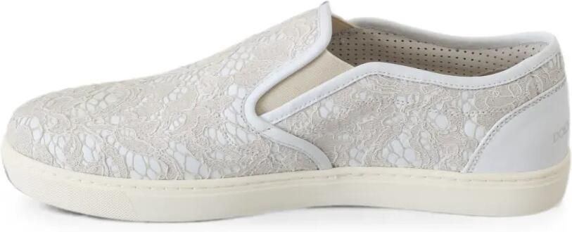 Dolce & Gabbana Slip-on sneakers verfraaid met kant Wit - Foto 4