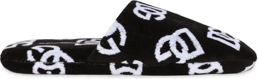 Dolce & Gabbana Slippers met jacquard Zwart