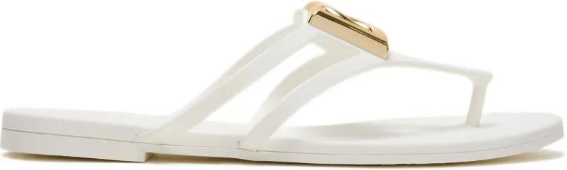 Dolce & Gabbana Slippers met logodetail Wit