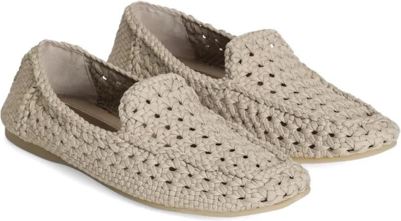 Dolce & Gabbana Slippers van geweven stof Beige - Foto 3