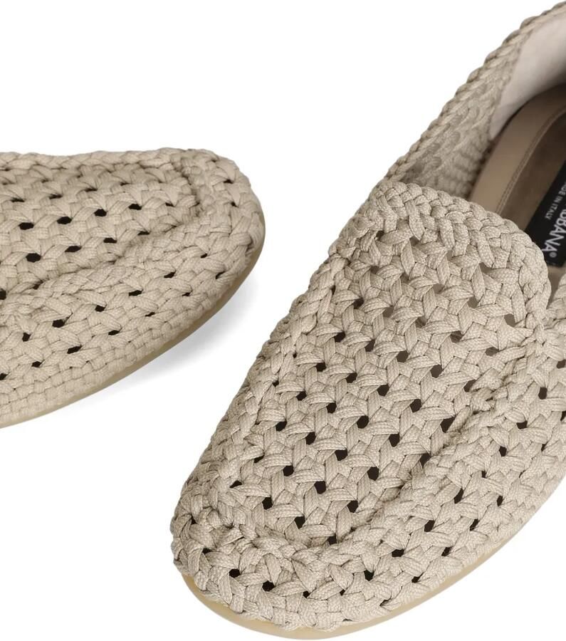 Dolce & Gabbana Slippers van geweven stof Beige - Foto 2