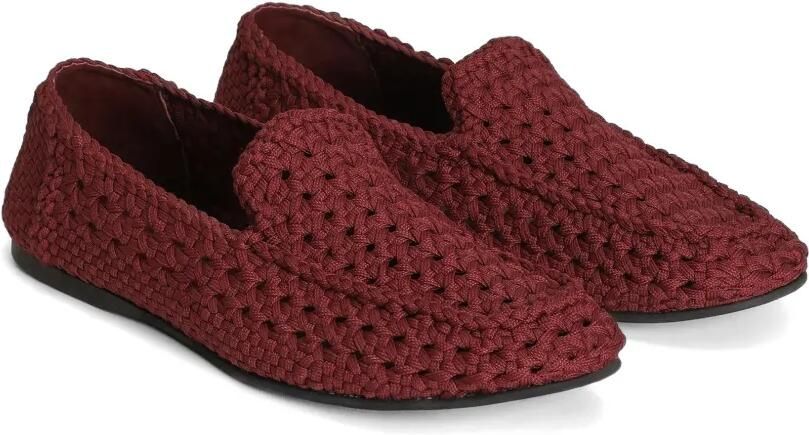 Dolce & Gabbana Slippers van geweven stof Rood