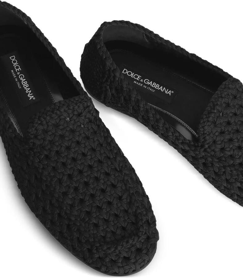Dolce & Gabbana Slippers van geweven stof Zwart - Foto 2