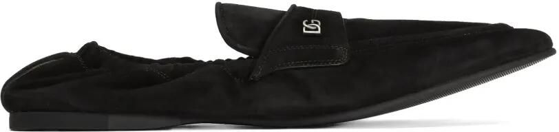 Dolce & Gabbana Slippers van kalfsleer Zwart