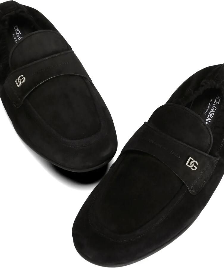 Dolce & Gabbana Slippers van kalfsleer Zwart - Foto 2