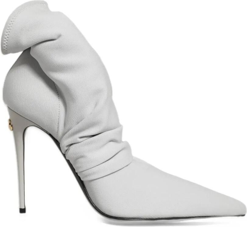 Dolce & Gabbana slouchy pointed-toe ankle boots Grijs