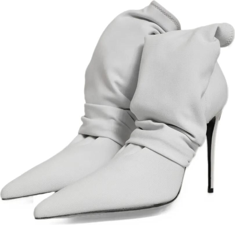 Dolce & Gabbana slouchy pointed-toe ankle boots Grijs - Foto 3