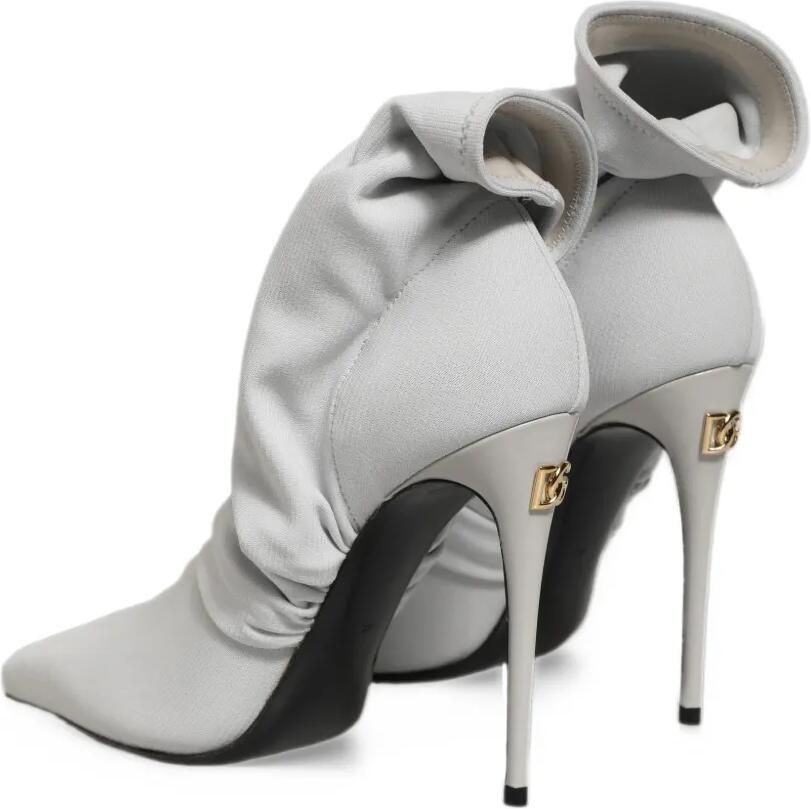 Dolce & Gabbana slouchy pointed-toe ankle boots Grijs - Foto 2