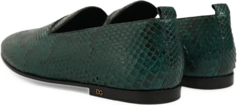 Dolce & Gabbana snakeskin-effect loafers Groen - Foto 4
