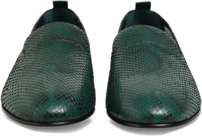 Dolce & Gabbana snakeskin-effect loafers Groen - Foto 3