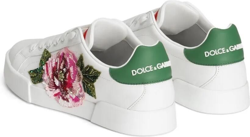 Dolce & Gabbana Sneakers met bloemenpatch Wit - Foto 5