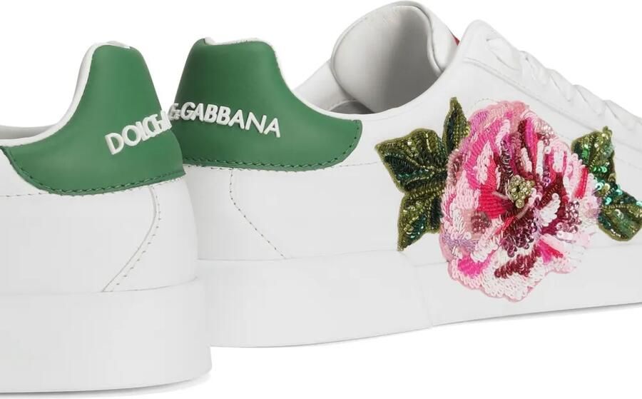 Dolce & Gabbana Sneakers met bloemenpatch Wit - Foto 3