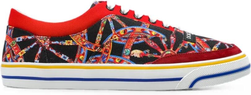 Dolce & Gabbana Sneakers met Carretto-print Zwart