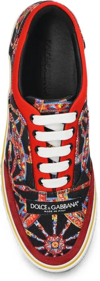 Dolce & Gabbana Sneakers met Carretto-print Zwart - Foto 5
