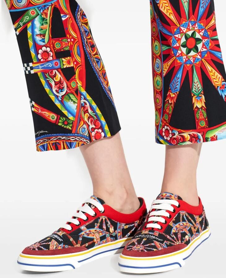 Dolce & Gabbana Sneakers met Carretto-print Zwart - Foto 2