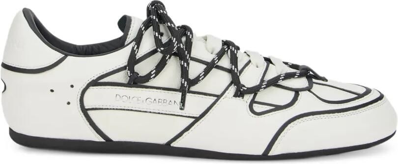 Dolce & Gabbana Sneakers met contrasterende biezen Wit