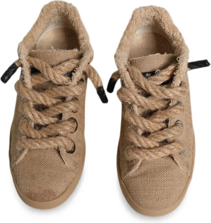 Dolce & Gabbana Sneakers met franje en kant Beige - Foto 2